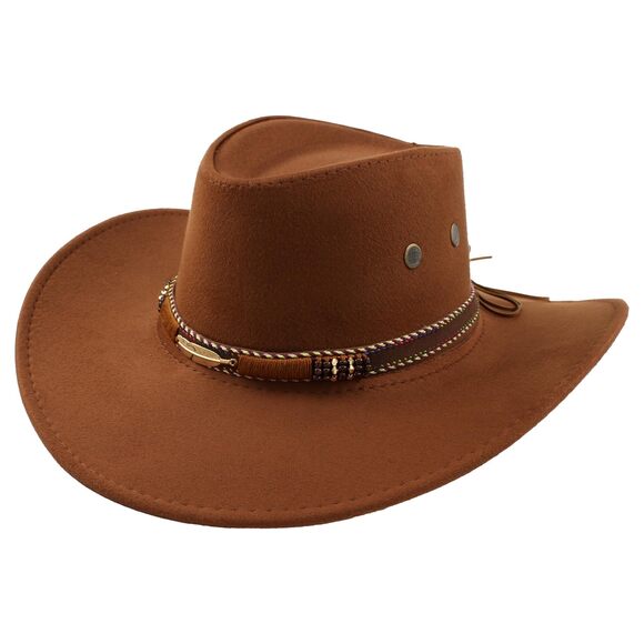 5385 Cowboy Hat For Women Men With Wide Brim Western Set Red Bandana main image 6
